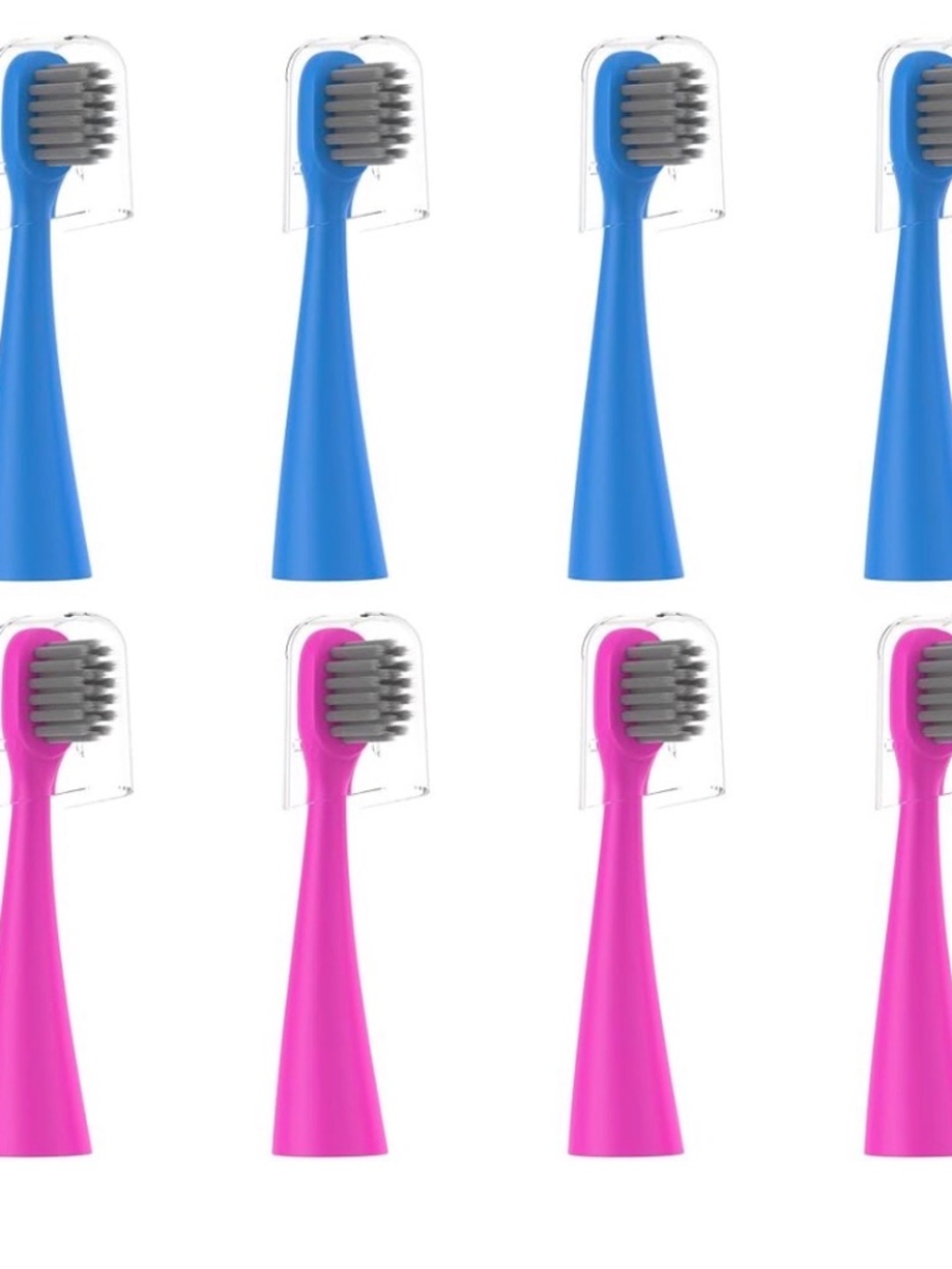 Replacement Toothbrush Heads 8 Pack for Burst Kids Electric Toothbrush, Blue and